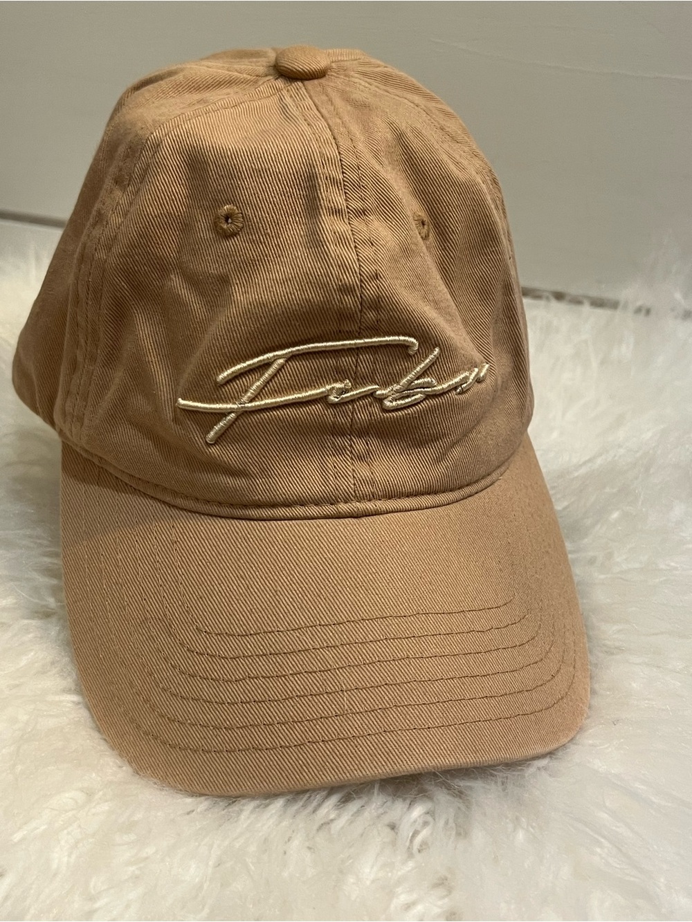 VTG 90s FUBU Tan Strapback Hat Cap Adjustable Y2K Streetwear Vintage 90s